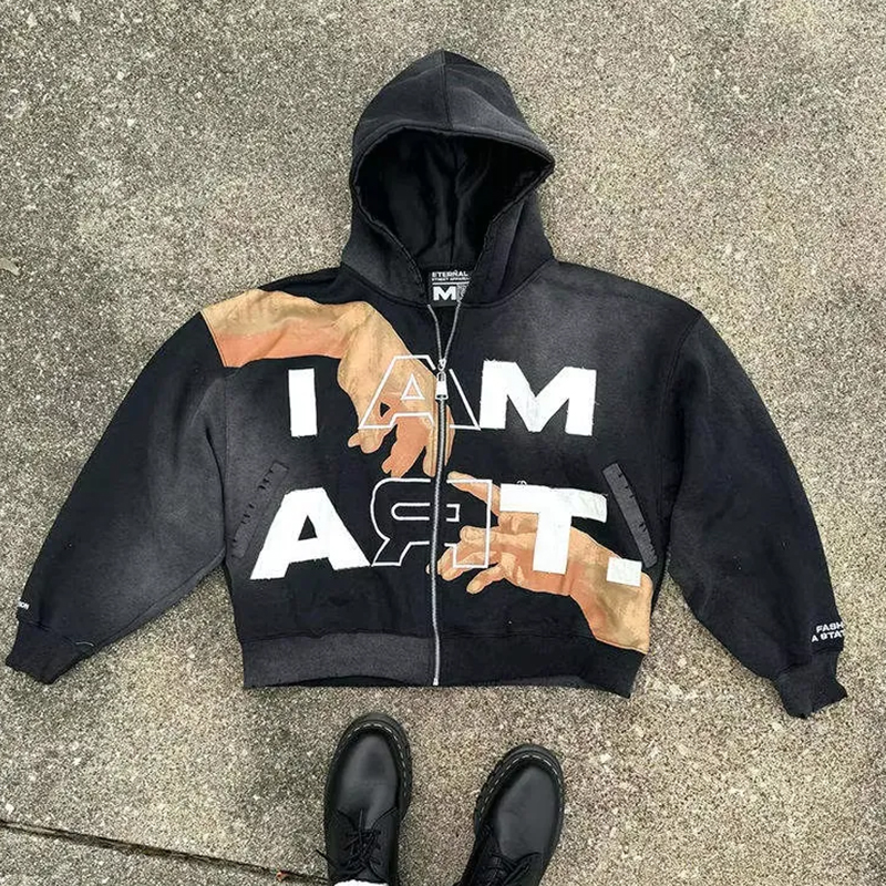 hongfeng creates quality custom hoodies with artistic prints and intricate embroidery details.
